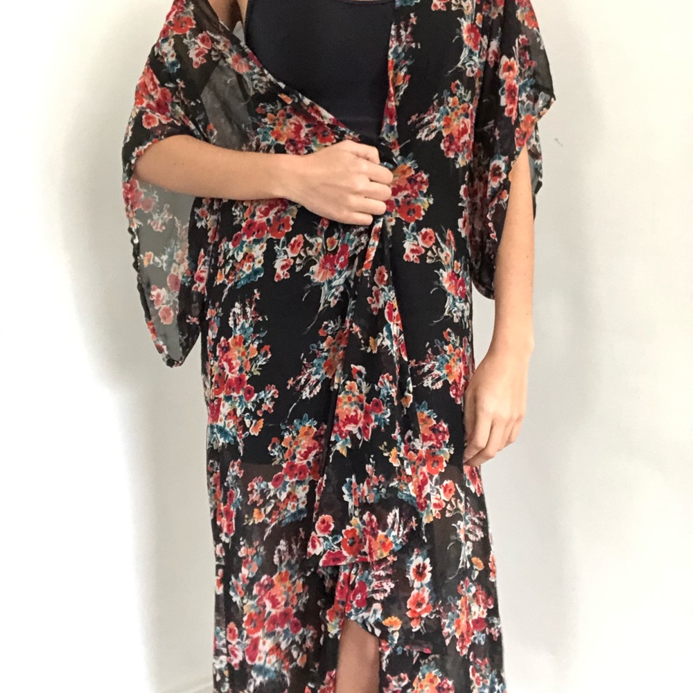 Sheer Maxi Kimono